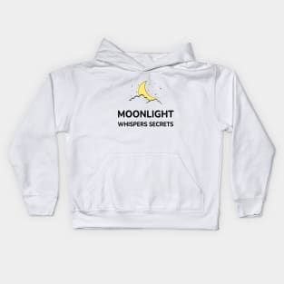 Moonlight whispers secrets Kids Hoodie